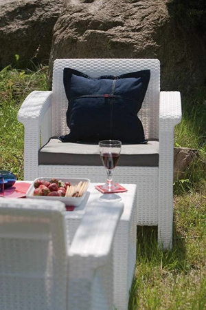 Комплект мебели из искусственного ротанга СORFU SET, белый [223258]