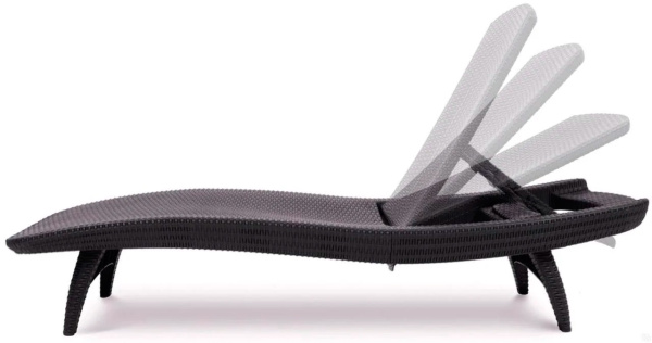 Лежак из искусственного ротанга PACIFIC LOUNGER, графит [230674]