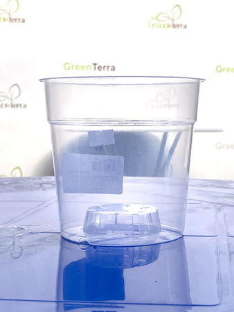 Горшок для орхидеи "№1" 0.8л,  ø11.5см, высота 11см, прозрачный