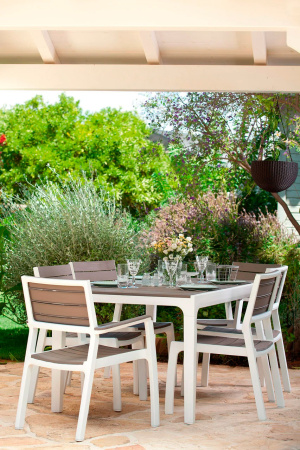 Пластиковый стул Гармония "Harmony armchair", белый/капучино [224478]