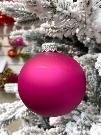 Шар елочный стекл. 8 см, [G-229]