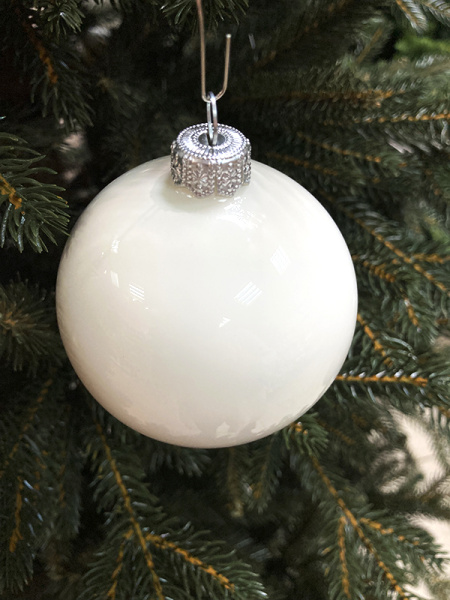 Шар елочный стекл. 8 см, [G-133]