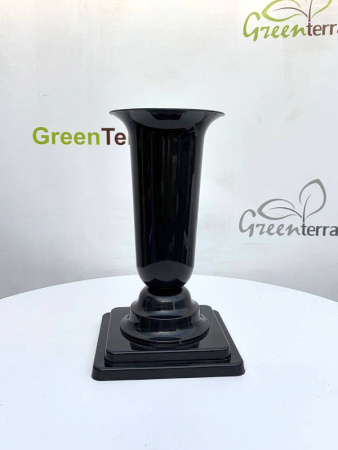 Горшок пластиковый "Вазон Р" для цветов 2л, чёрный