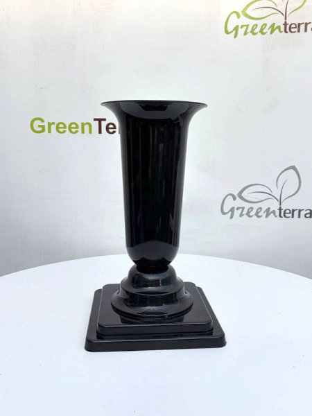 Горшок пластиковый "Вазон Р" для цветов 2л, чёрный