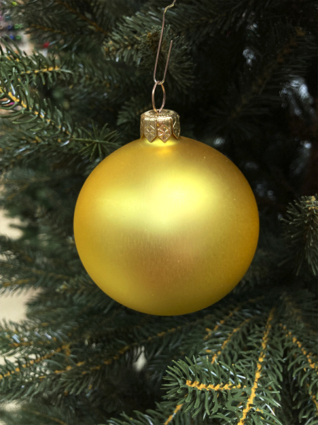 Шар елочный стекл. 8 см, [G-10]