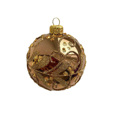 Набор шаров пластик. декор №4 разные цвета, 6см / 8см / 10см Шар пластиковый декорированный