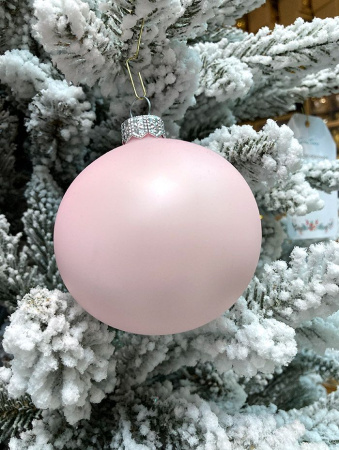 Шар елочный стекл. "Текстурный" 8 см, [227]