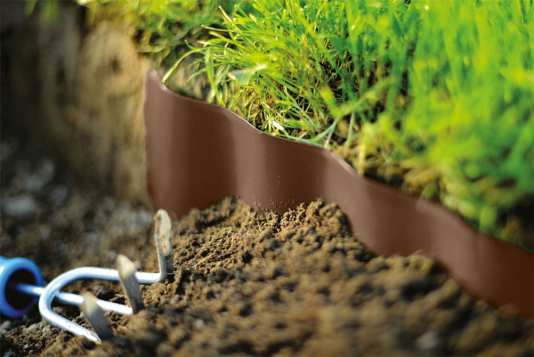 Бордюр для клумб 10см*9м, коричневый