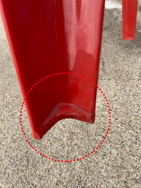 Пластиковый стул-кресло "Комфорт-1", красный [110-0031] (уценка)