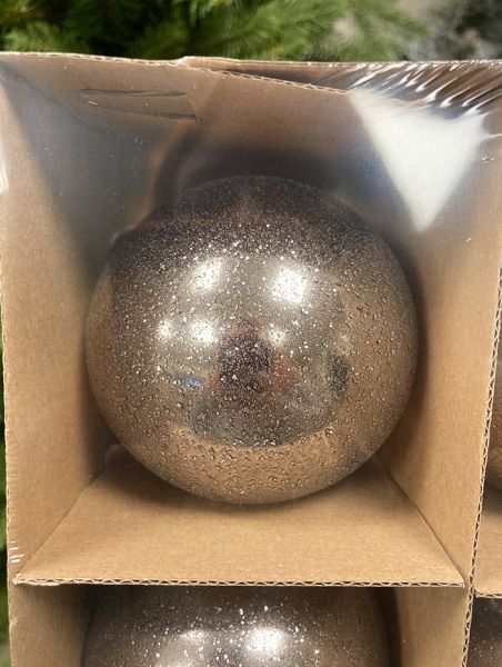 Шар елочный стекл. 8 см, [113s]