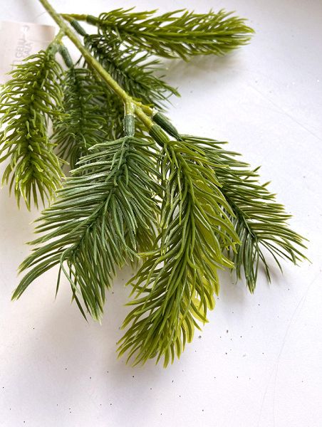 Украшение елочное "Ветка еловая литая" 33см [BRS-H201632A]