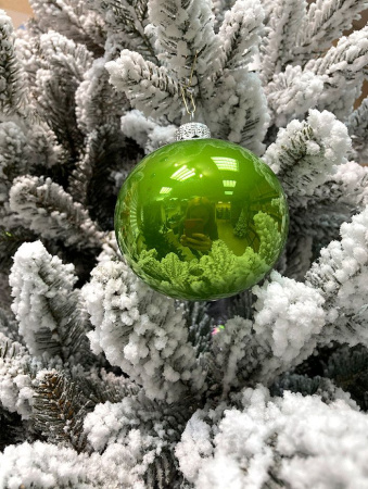 Шар елочный стекл. "Глянцевый" 8 см, [G-25]