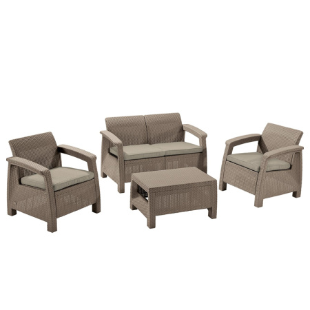 Комплект мебели из искусственного ротанга СORFU SET, капучино [227640]