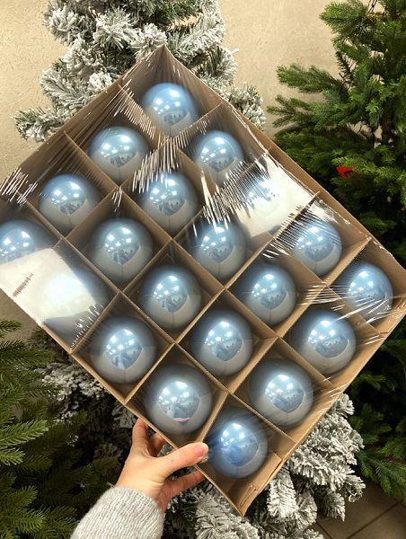 Шар елочный стекл. 8 см, [51]