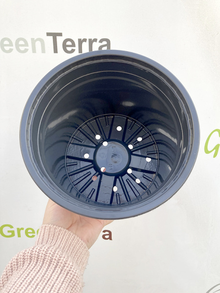 Горшок круглый формованный 3л, ø 19см, высота 14.5см, белый