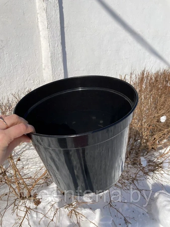 Горшок круглый литой 7.5л, ø 25см, высота 20см