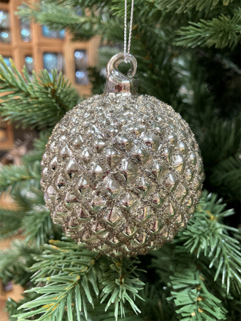 Шар елочный стекл. 10см [67236]