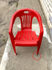 Пластиковый стул-кресло "Комфорт-1", красный [110-0031] (уценка)