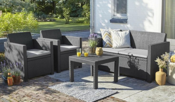 Комплект мебели из искусственного ротанга Alabama set [213968] графит