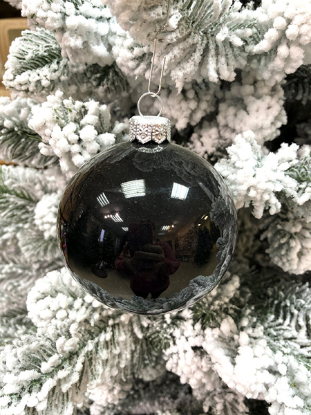 Шар елочный стекл. 8 см, [G-35]