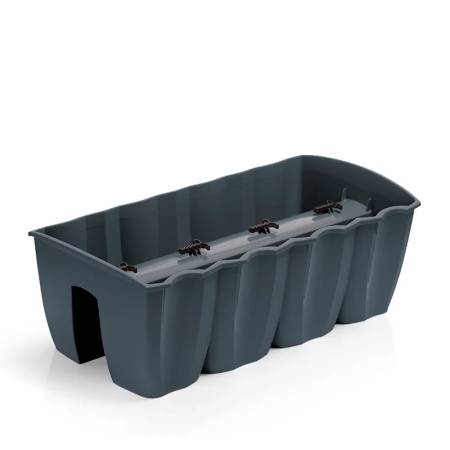 Кашпо на перила, антрацит Crown DCRO