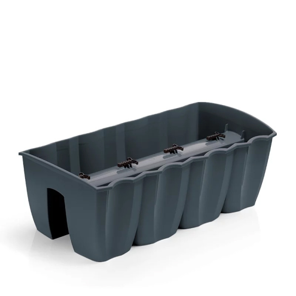 Кашпо на перила, антрацит Crown DCRO