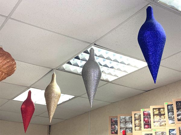 Украшение для больших ёлок "Сосулька" парча 45см