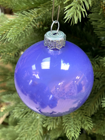 Шар елочный стекл. "Глянцевый" 8 см, [151]