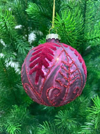 Шар елочный стекл. [5949-4]