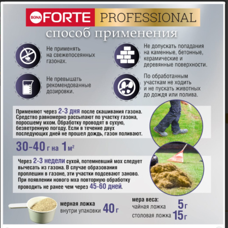 Удобрение пролонгированное Bona Forte "Для газона от МХА" 3 кг