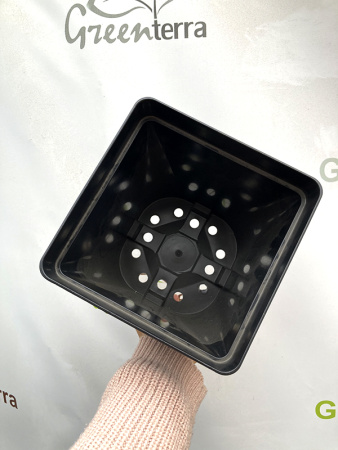 Горшок для рассады квадратный литой 5 л, 18.5*18.5*20 см (круглое дно)