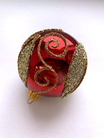 Набор шаров пластик. декор №11 разные цвета, 6см / 8см / 10см Шар пластиковый декорированный