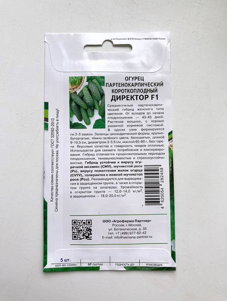Огурец партенокарпический Директор F1