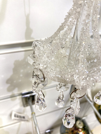 Игрушка елочная стекл. Хрустальная люстра 16 см [54302]