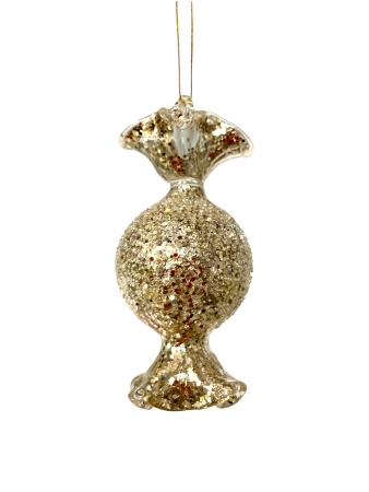 Игрушка елочная стекл. Конфета 9см [52331]