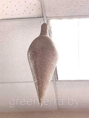 Украшение для больших ёлок "Сосулька" парча 45см