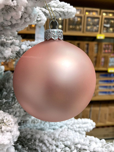 Шар елочный стекл. 8 см, [G-184]