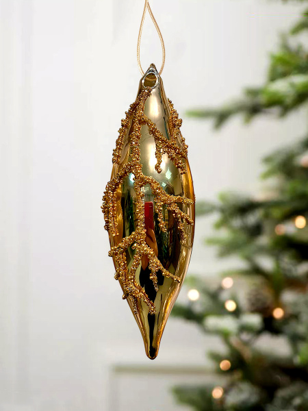 Игрушка елочная стекл. 17см [67344]