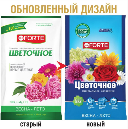 Удобрение минеральное Bona Forte "Цветочное" (весна-лето) 2.5кг