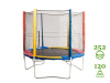 Батут Sundays Acrobat-D252 (с сеткой, разноцветный) Батут Sundays Acrobat-D252 (с сеткой, разноцветный)