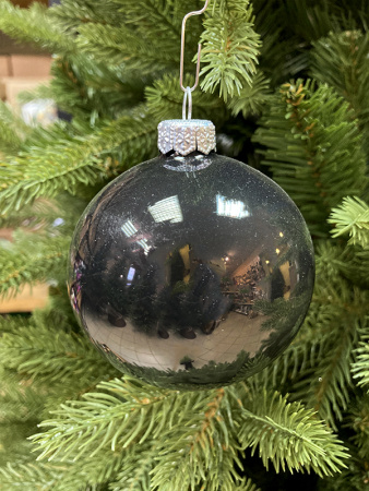 Шар елочный стекл. "Глянцевый" 8 см, [149]