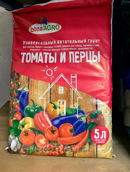 Грунт универсальный bonaAGRO для томатов, баклажанов и перцев 5 л