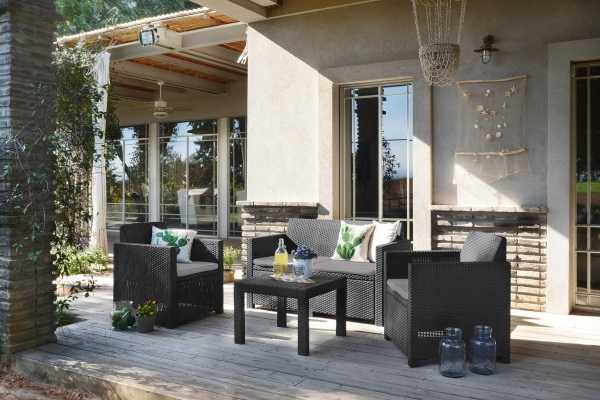 Комплект мебели из искусственного ротанга Alabama set [213968] графит