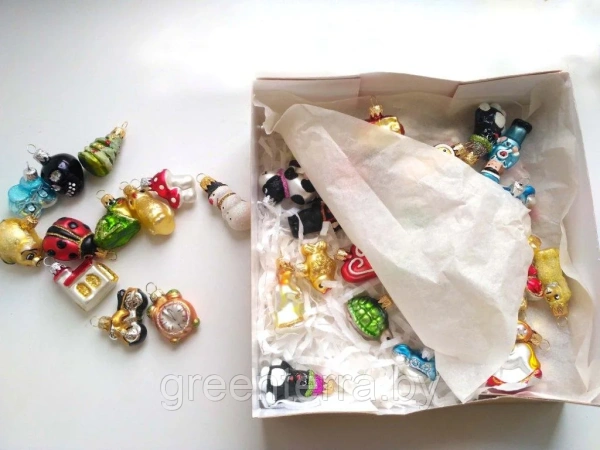 Игрушка елочная стеклянная "Мини-форма"