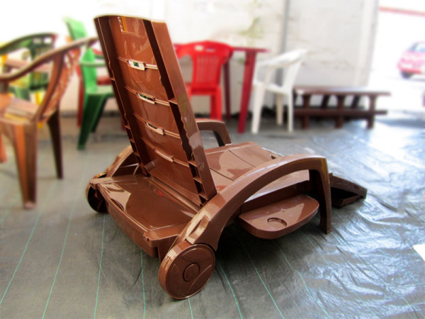 Шезлонг-лежак складной на колесах [150-0008]