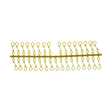 Пластиковые подвесы для елочных игрушек, золотой, (уп.66 шт.)