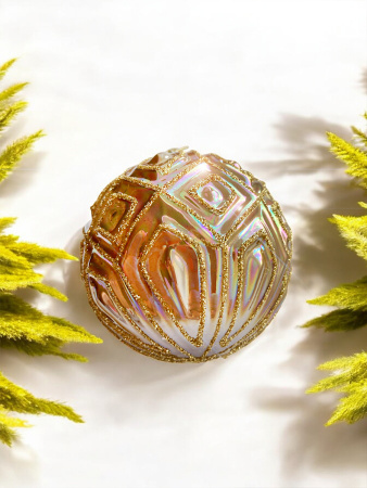 Шар елочный стекл. [5703-3]