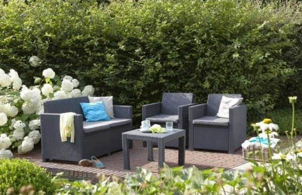 Комплект мебели из искусственного ротанга Alabama set [213968] графит