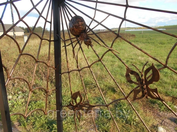 Кованый мангал с крышей "Виконт 60"