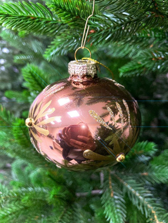 Шар елочный стекл. [0318-1]